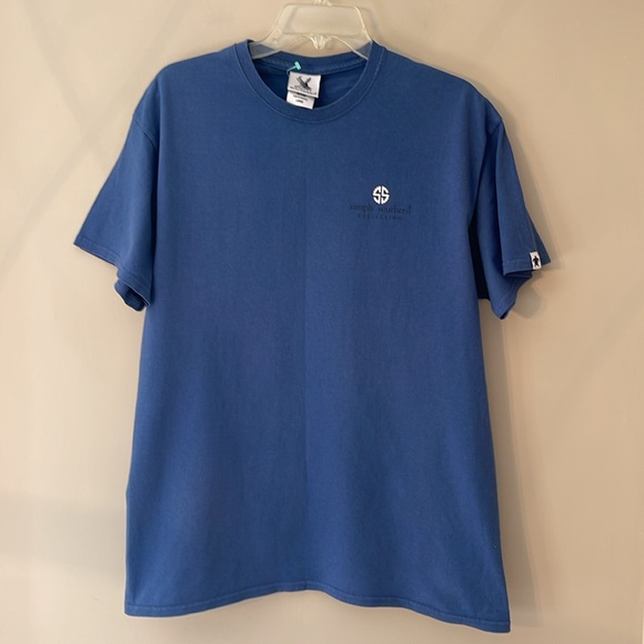 Simply Southern True Story Christmas T-Shirt Large, Denim Blue New without Tags - Picture 2 of 12